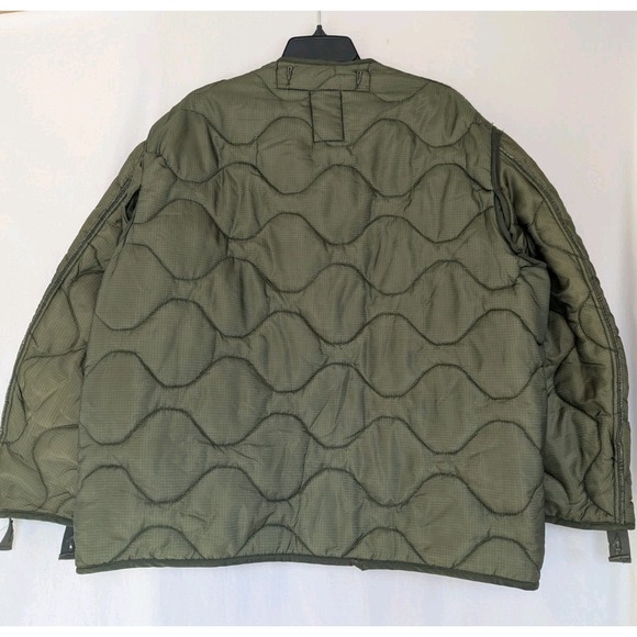 Vintage Army Military Cold Weather Field Jacket Coat Quilted Liner Green Mens  L - Picture 2 of 7
